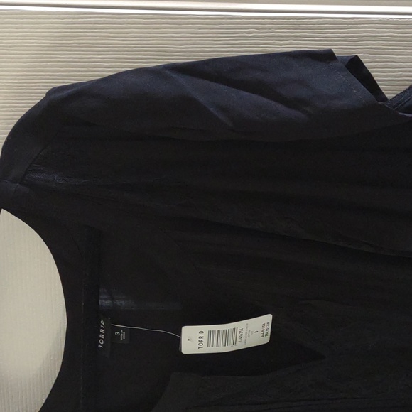 Torrid Black pintuck ruffle dress plus - Picture 4 of 4